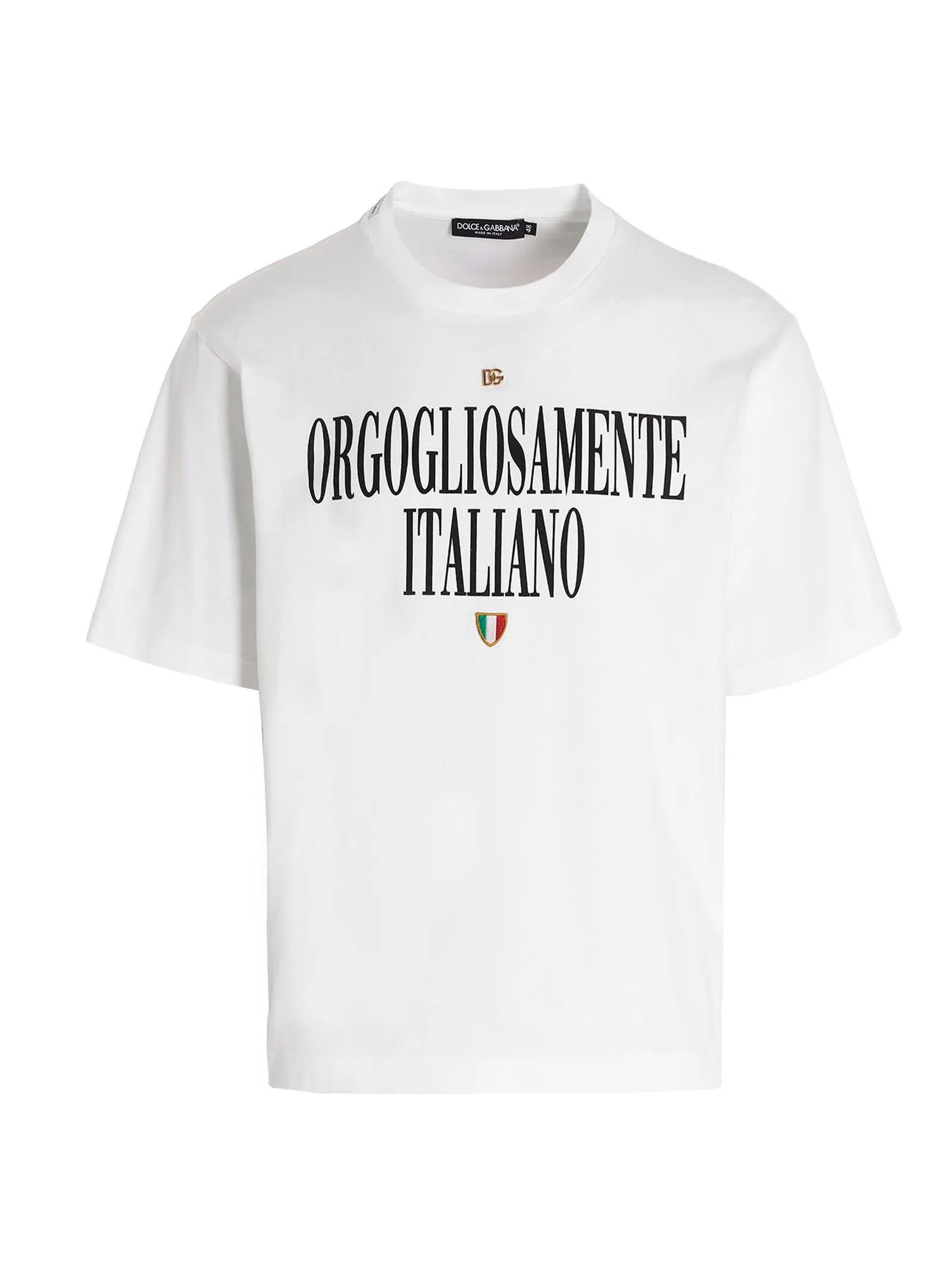 Dolce & Gabbana Slogan Printed Crewneck T-Shirt