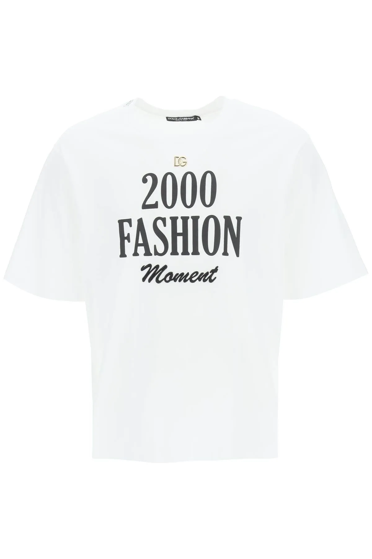 Dolce & Gabbana Slogan Printed Crewneck T-Shirt
