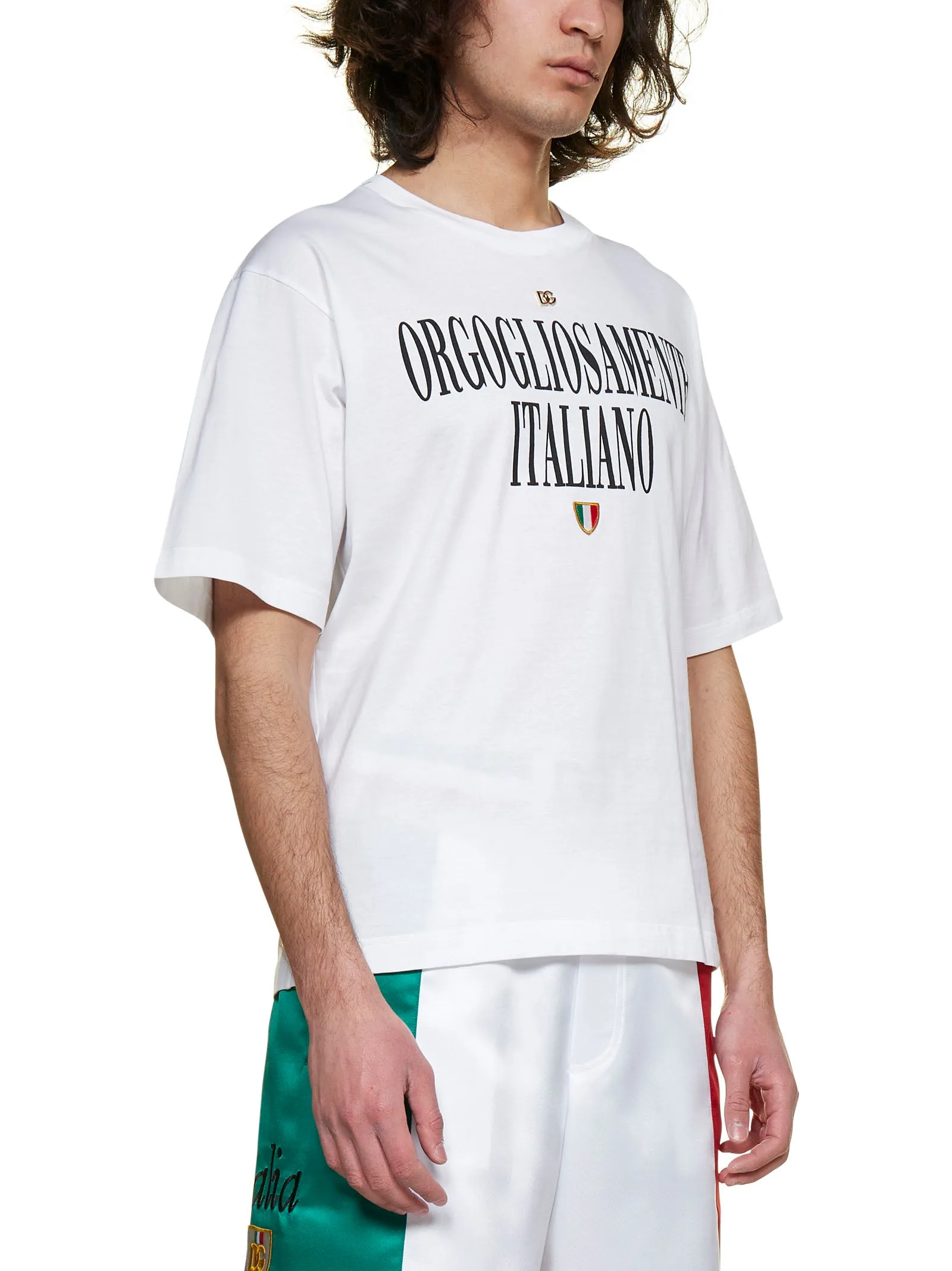 Dolce & Gabbana Slogan Printed Crewneck T-Shirt
