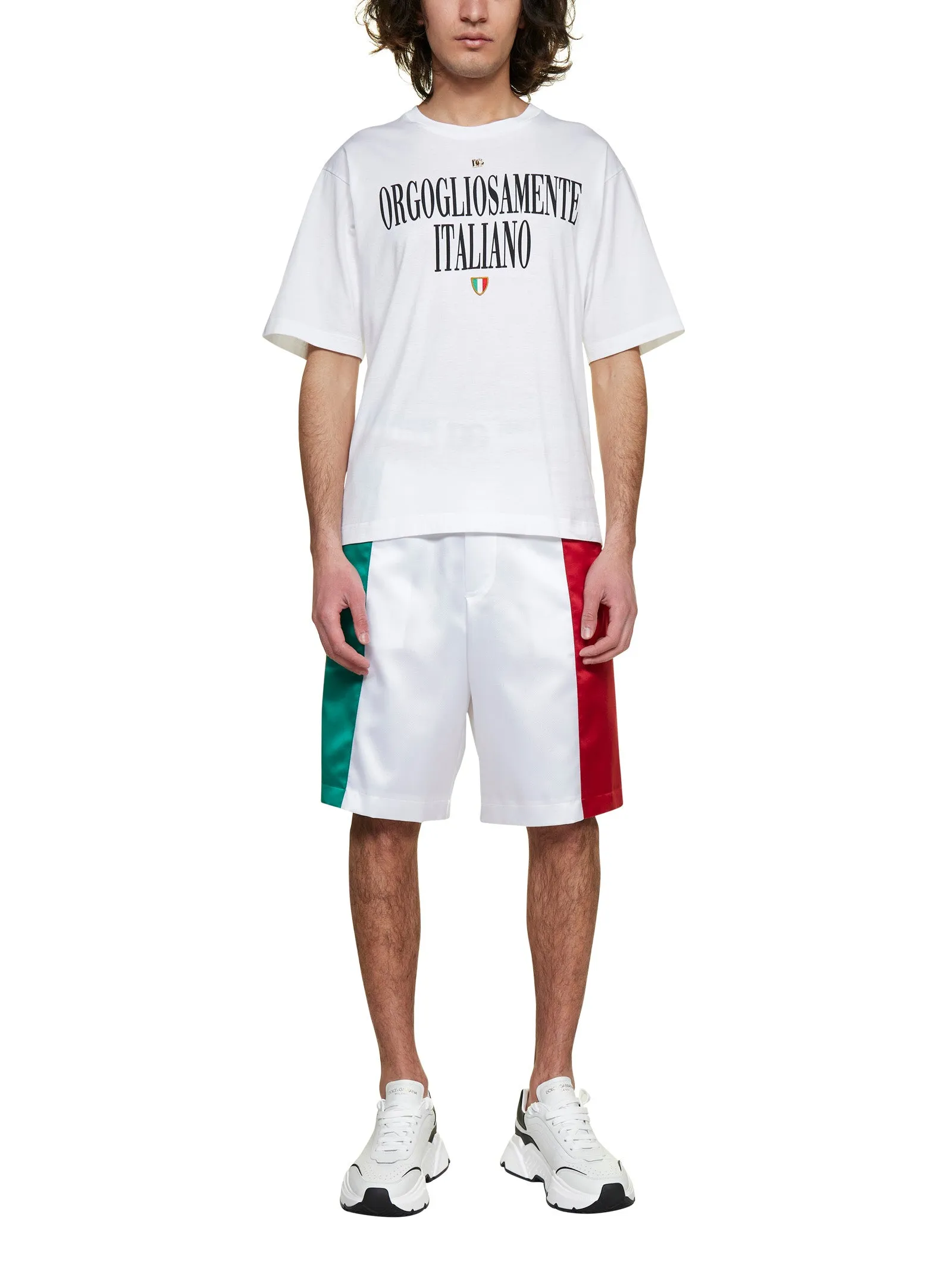 Dolce & Gabbana Slogan Printed Crewneck T-Shirt