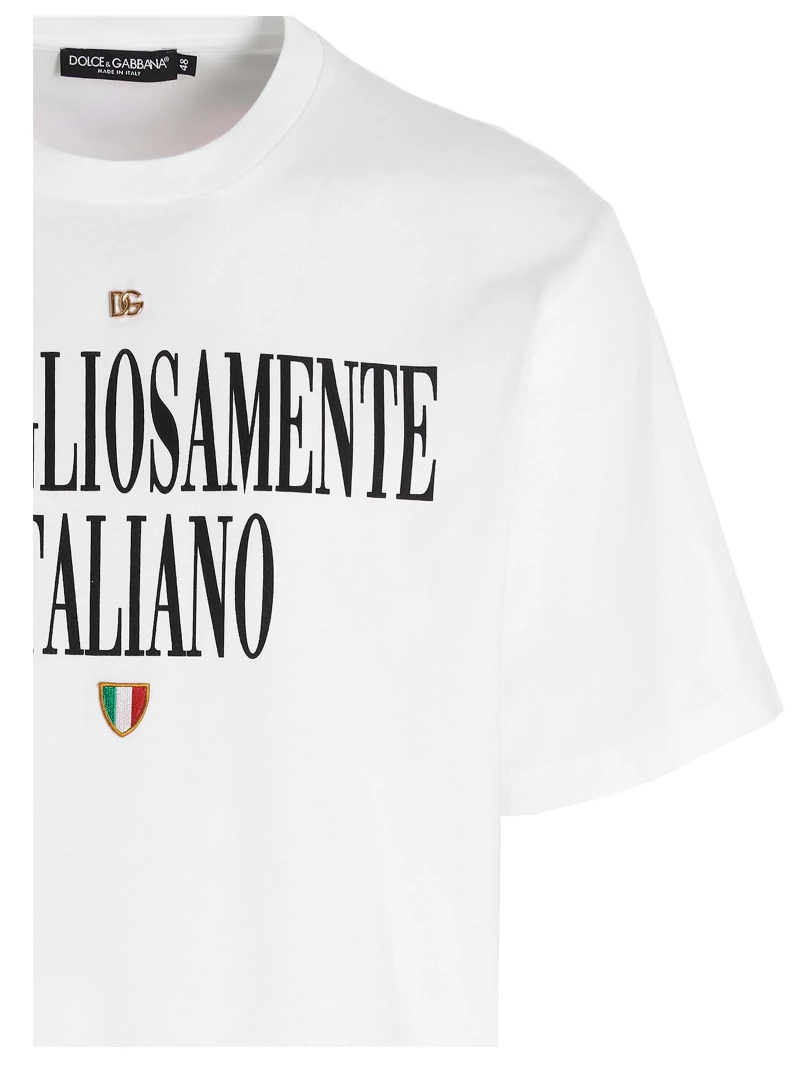 Dolce & Gabbana Slogan Printed Crewneck T-Shirt