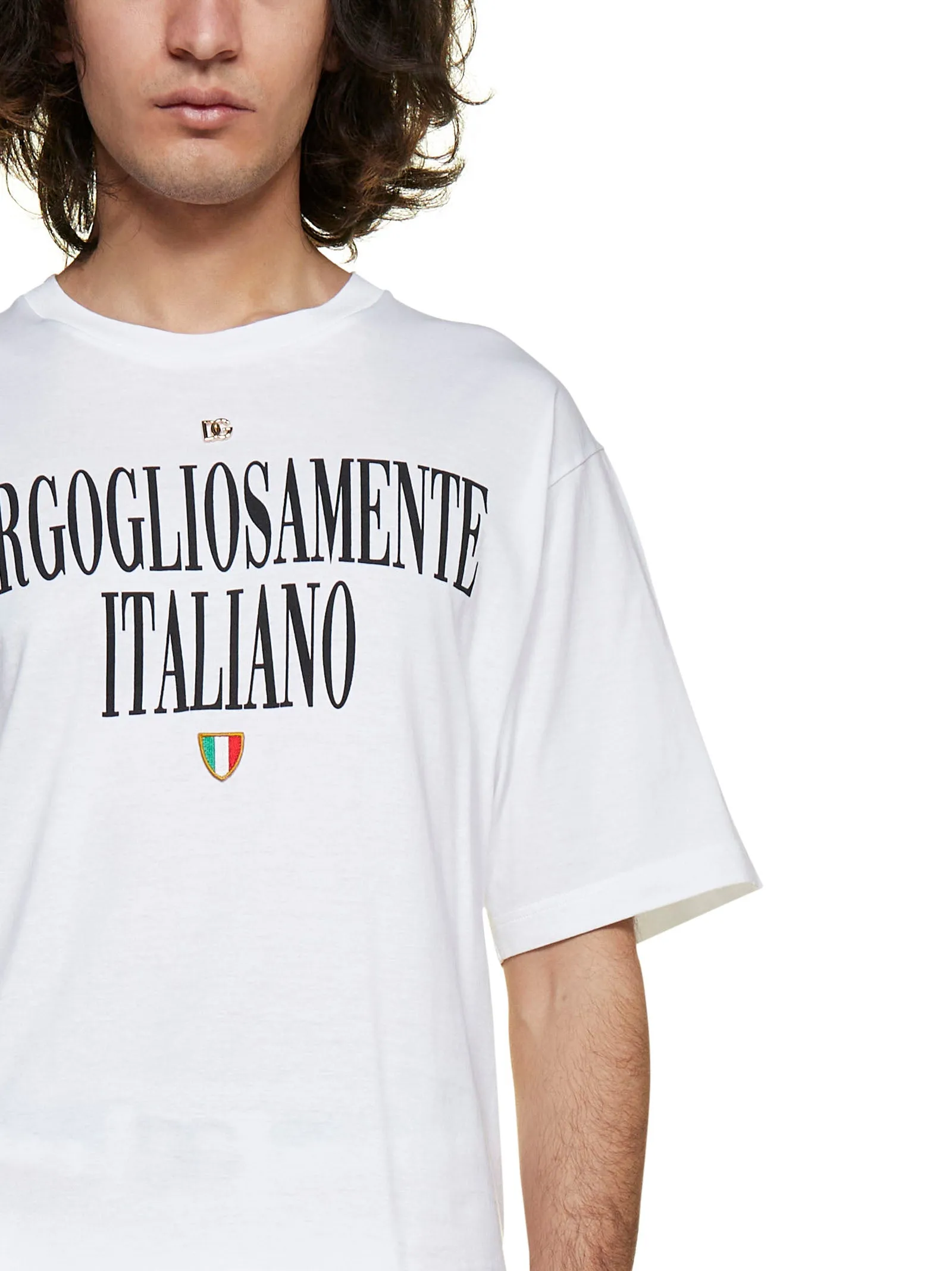 Dolce & Gabbana Slogan Printed Crewneck T-Shirt