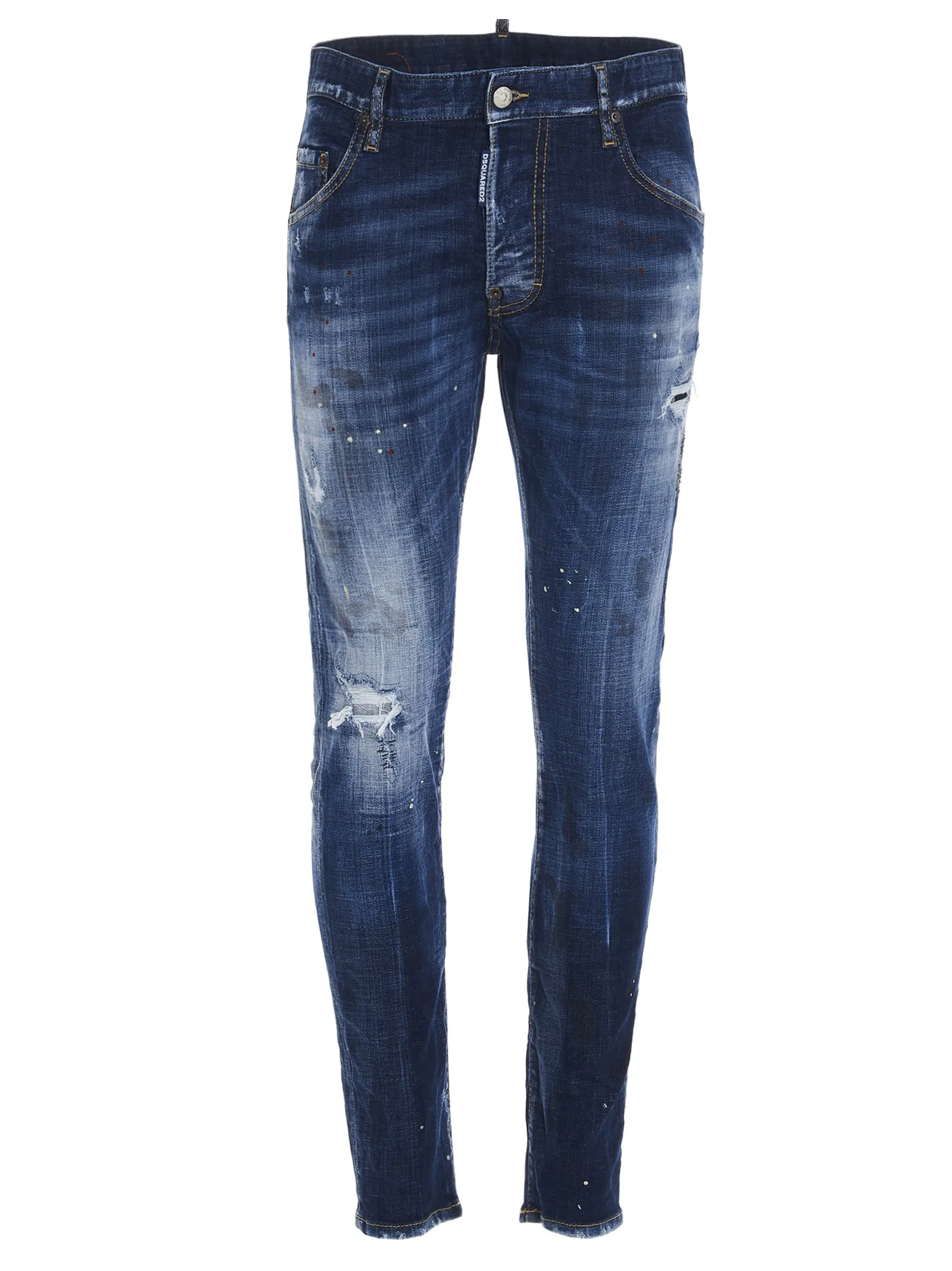 Dsquared2 Distressed Straight-Leg Jeans