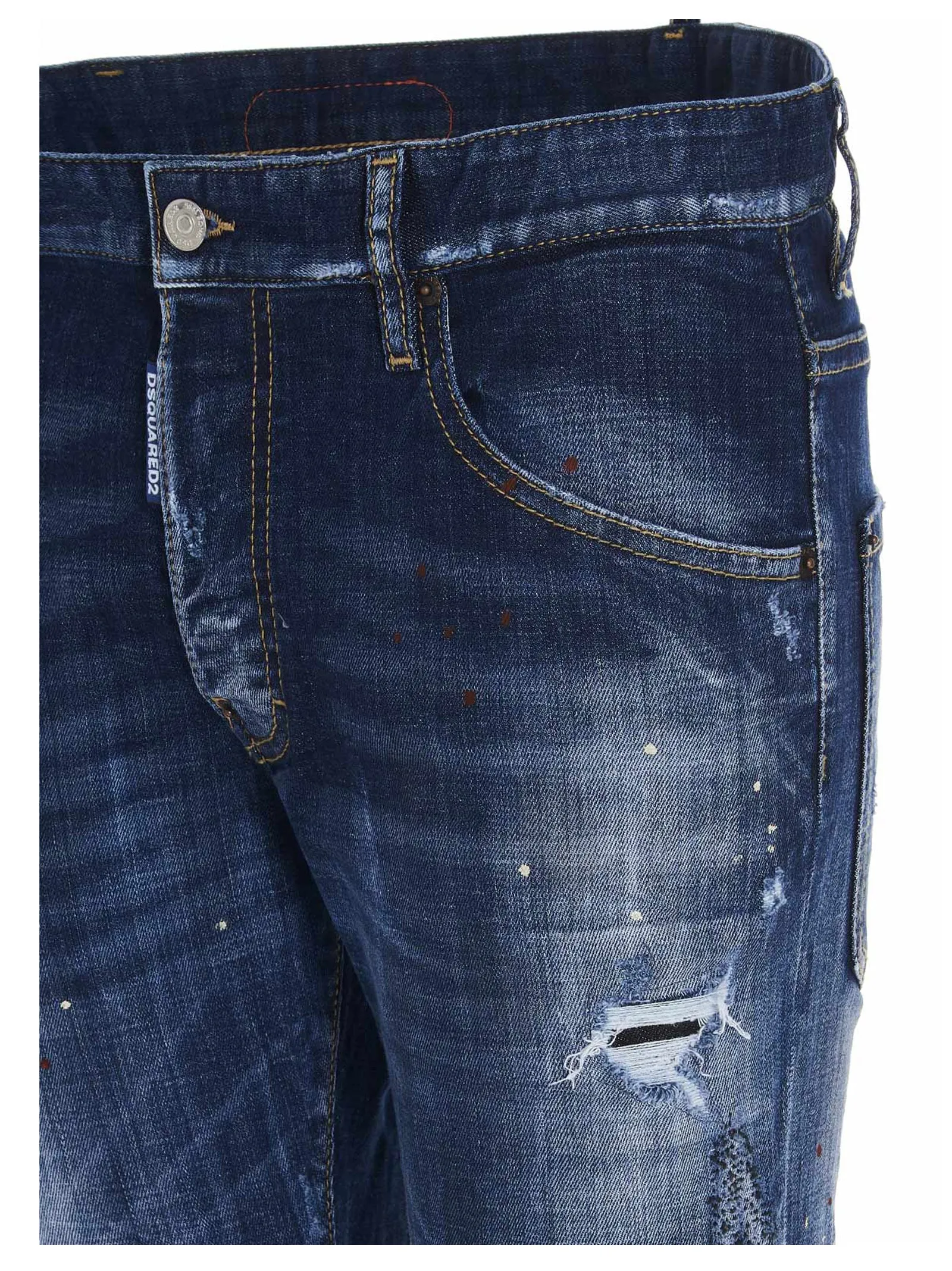 Dsquared2 Distressed Straight-Leg Jeans