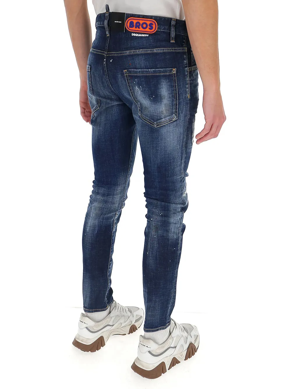 Dsquared2 Distressed Straight-Leg Jeans