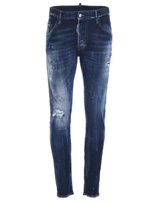 Dsquared2 Distressed Straight-Leg Jeans