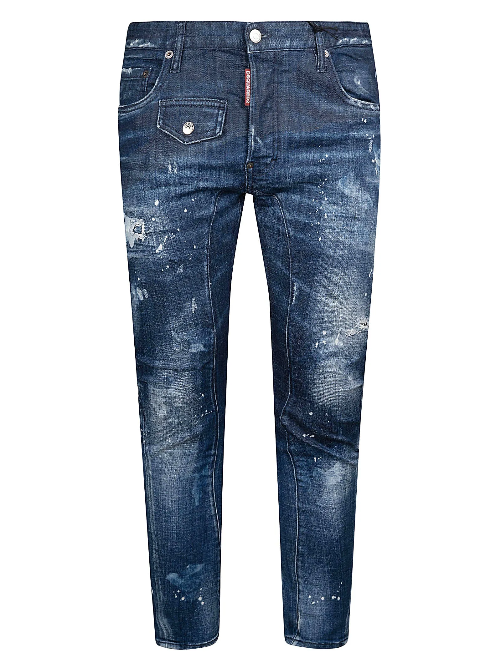 Dsquared2 Distressed Zipped Detail Jeans