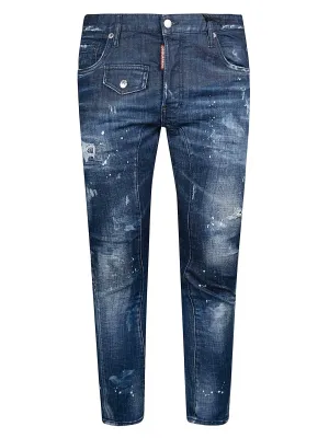 Dsquared2 Distressed Zipped Detail Jeans