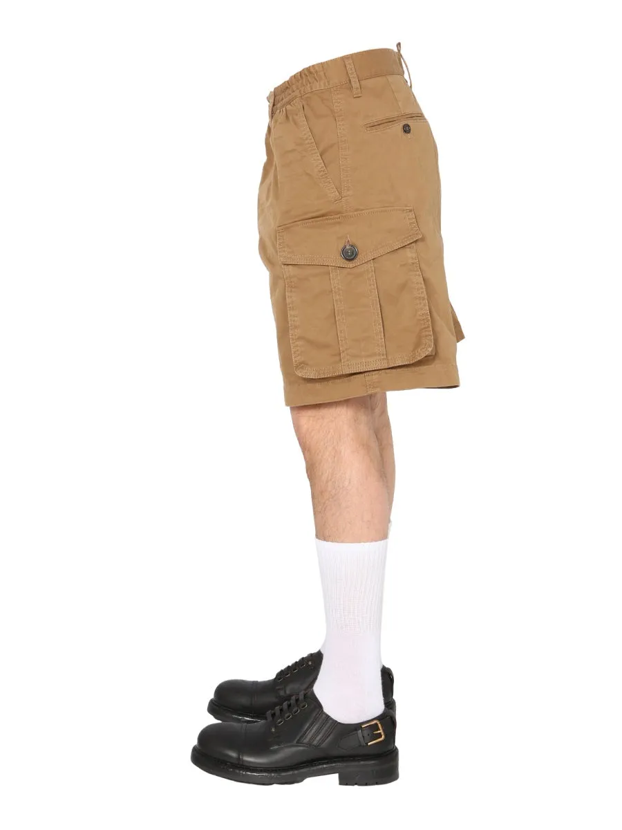 Dsquared2 Elasticated Waistband Cargo Shorts