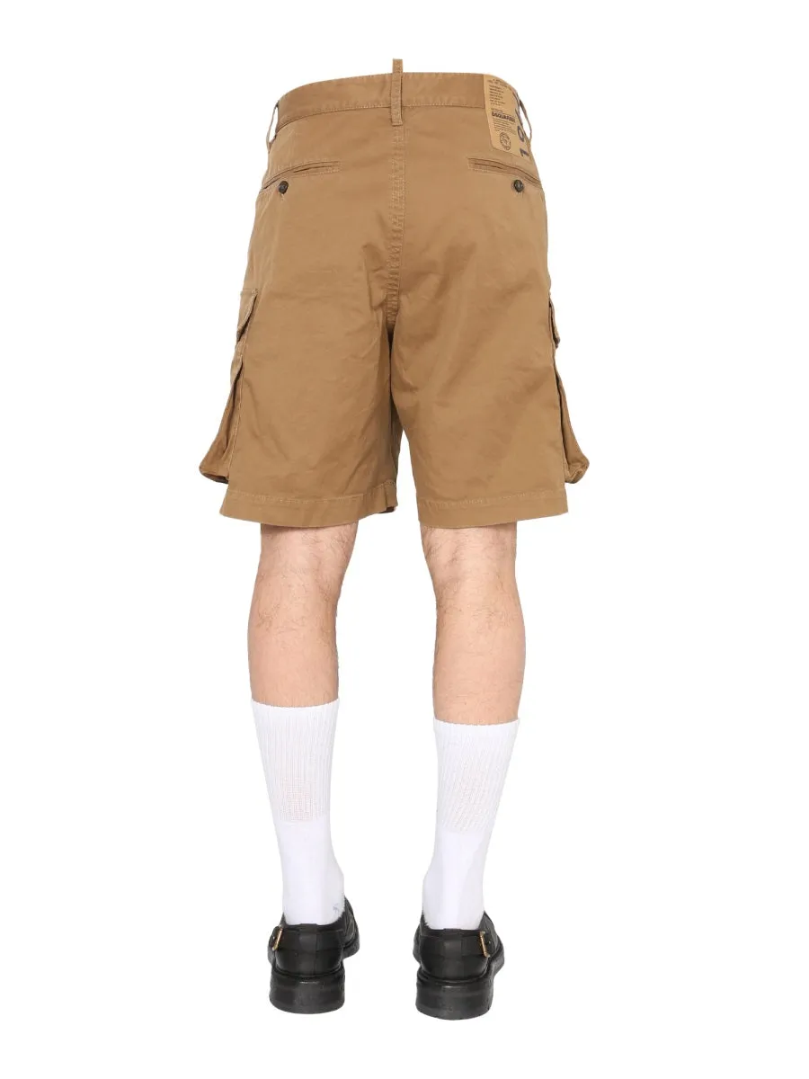 Dsquared2 Elasticated Waistband Cargo Shorts