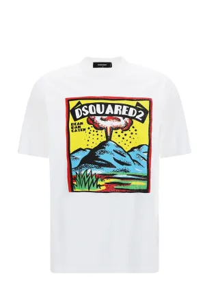 Dsquared2 Graphic Printed Crewneck T-Shirt