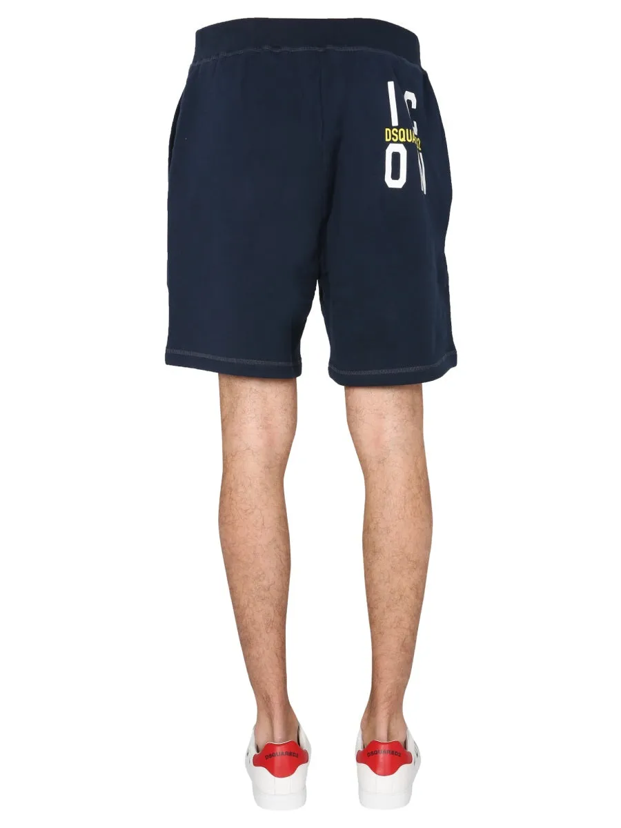 Dsquared2 Icon Logo Print Track Shorts