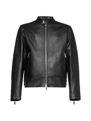 Dsquared2 Leather Zipped Jacket