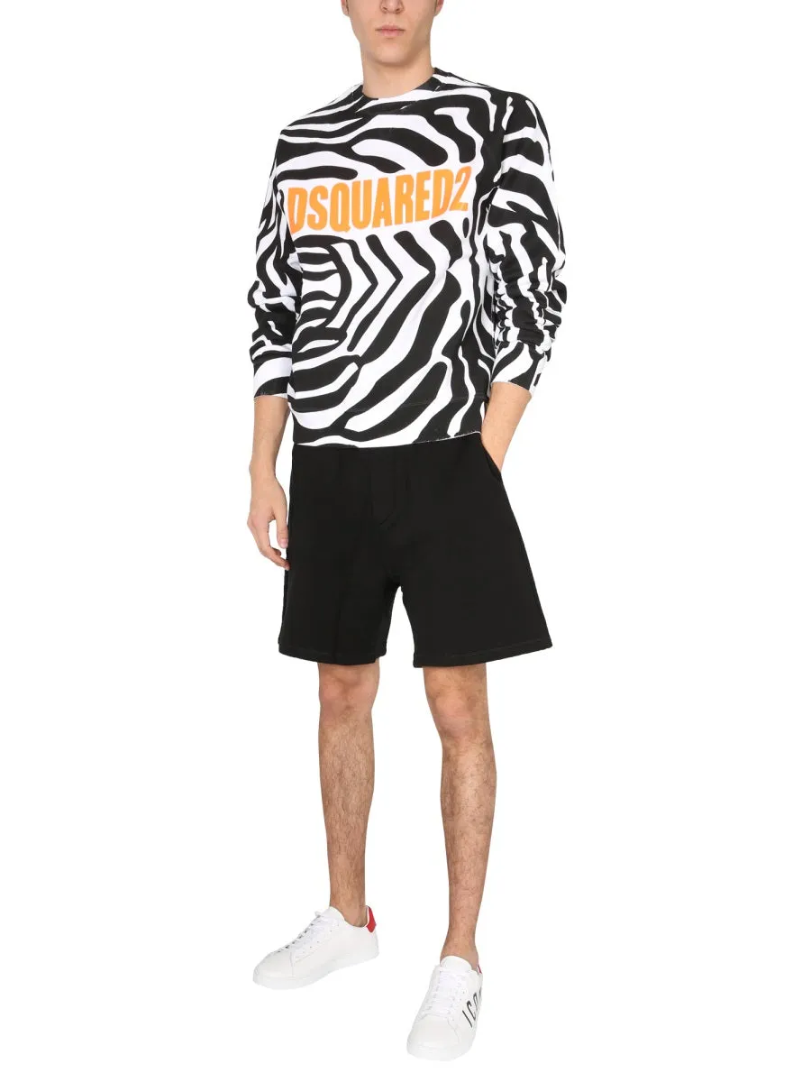 Dsquared2 Logo Appliqud Sweat Shorts