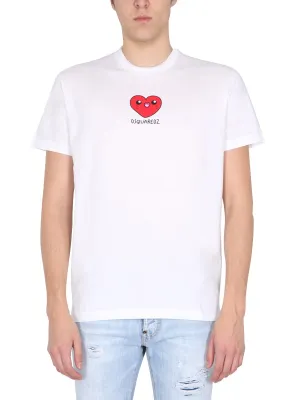 Dsquared2 Logo Heart Printed T-Shirt