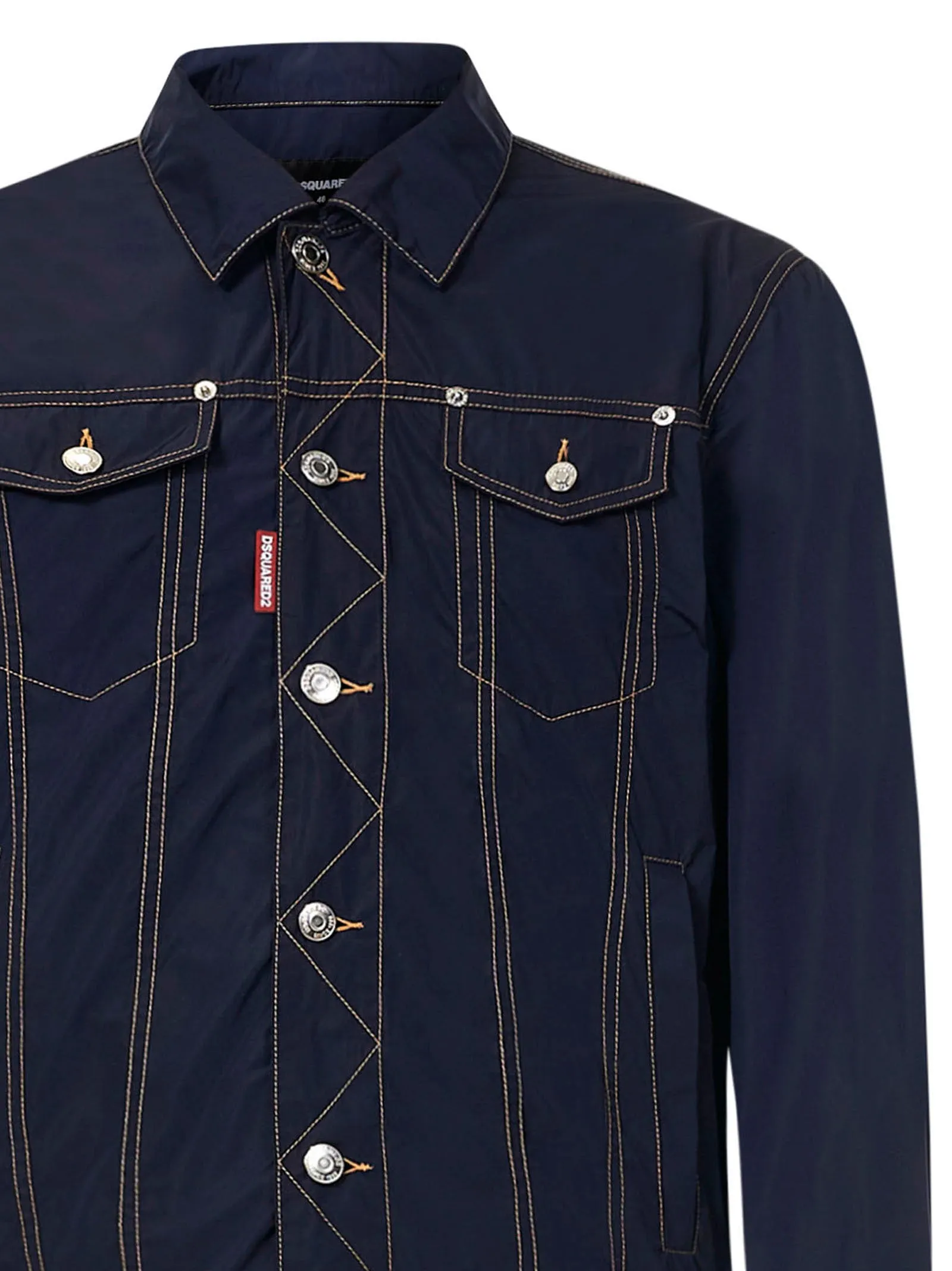 Dsquared2 Logo Patch Button Fastening Jacket