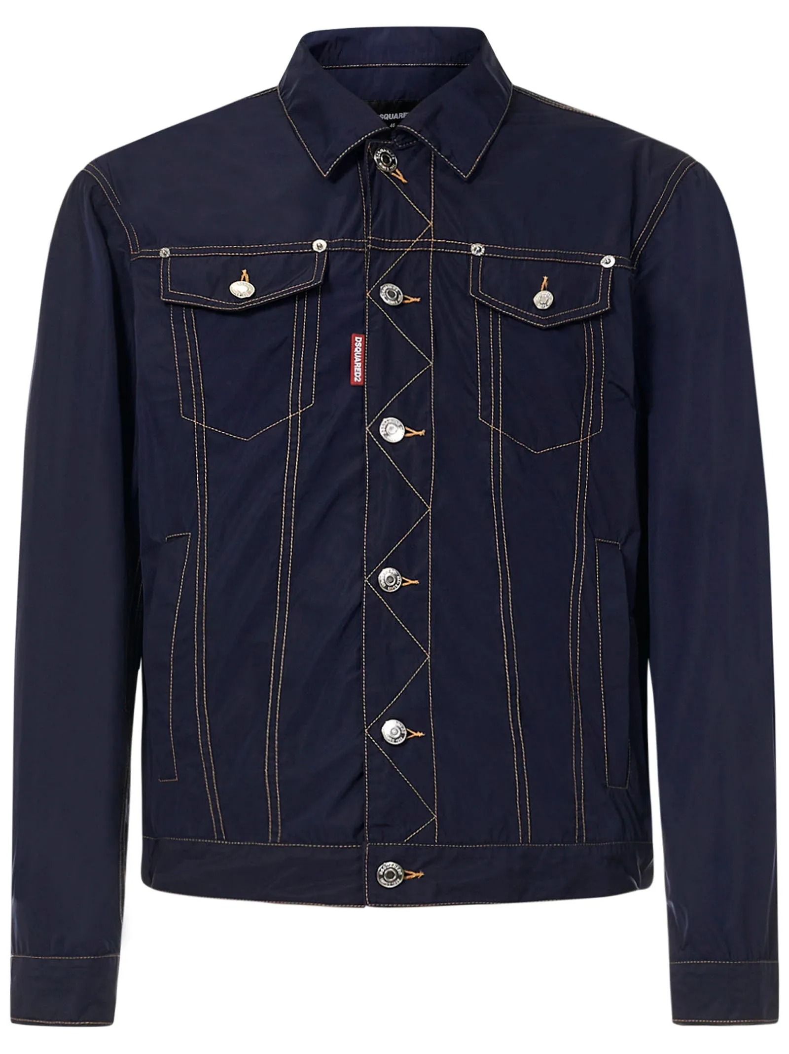 Dsquared2 Logo Patch Button Fastening Jacket