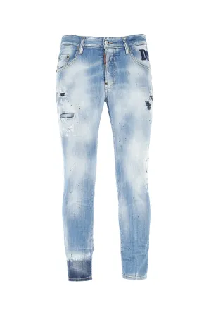 Dsquared2 Logo Patch Distressed Jeans