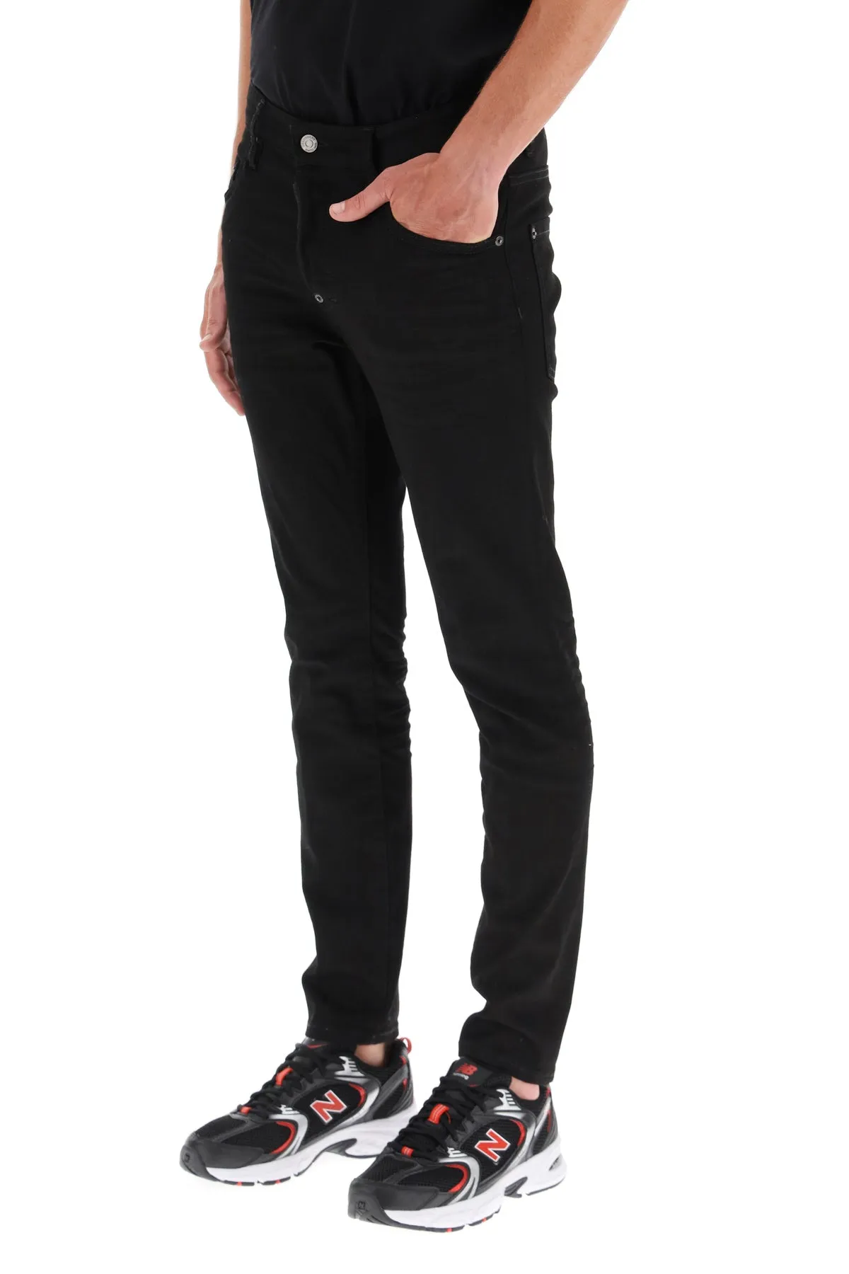 Dsquared2 Logo Patch Slim-Fit Jeans