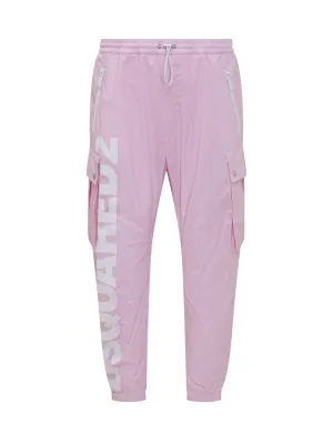 Dsquared2 Logo Print Tapered Cargo Pants