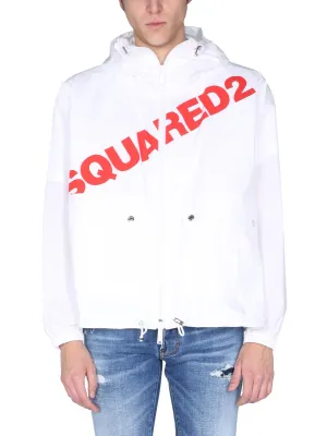 Dsquared2 Logo Printed Zipped Jacket