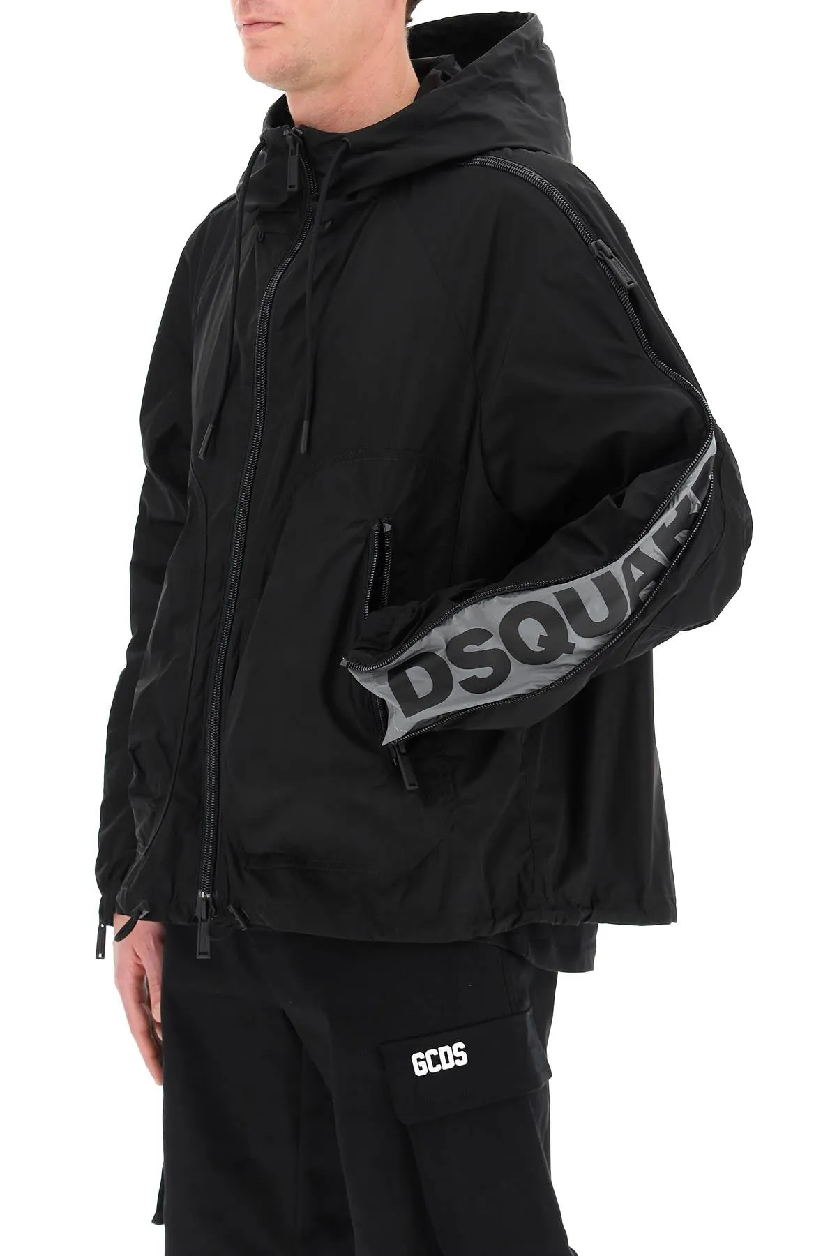 Dsquared2 Logo Printed Zipped Jacket