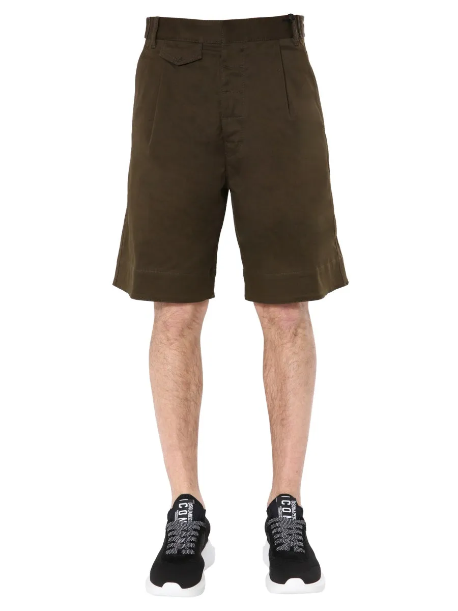Dsquared2 Side Pocket Flared Bermuda Shorts