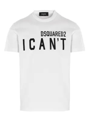 Dsquared2 Slogan Print Crewneck T-Shirt