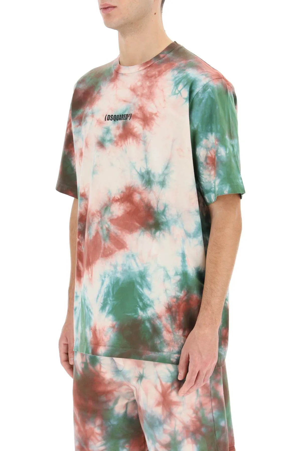 Dsquared2 Tie-Dye Printed Crewneck T-Shirt