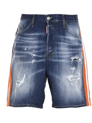 Dsquared2 Two-Tone Denim Shorts