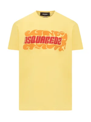 Dsquared2 Wave Logo Print Crewneck T-Shirt
