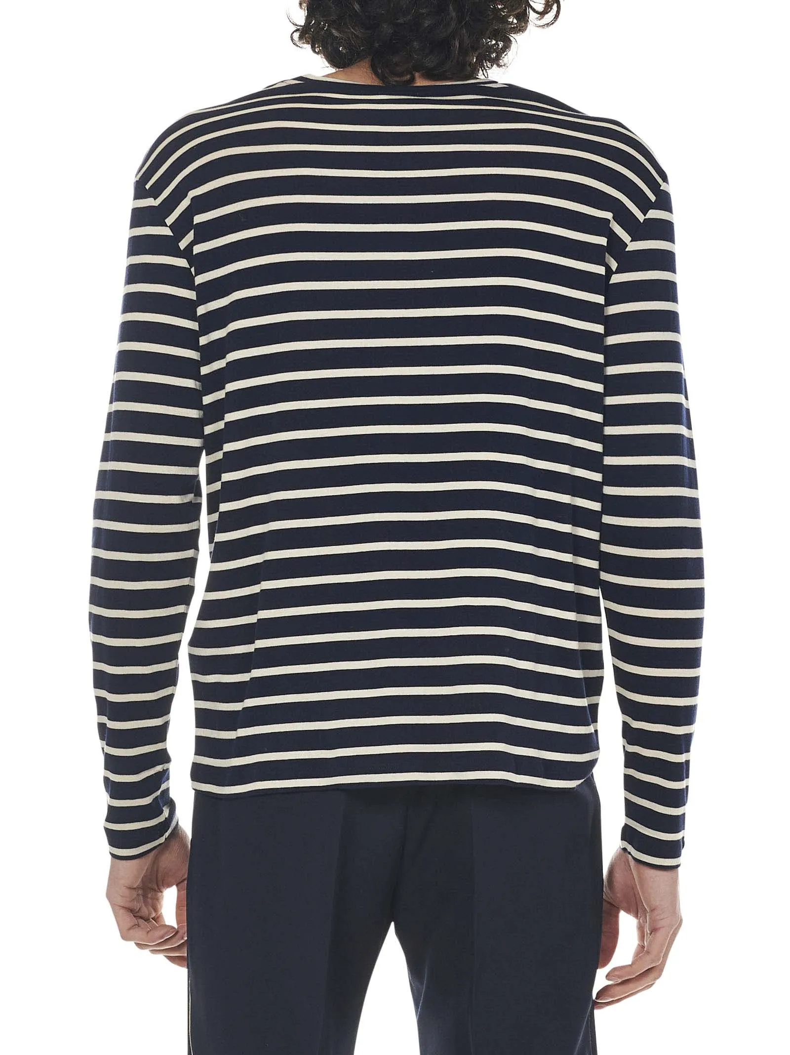 Etro Logo Embroidered Striped Crewneck T-Shirt
