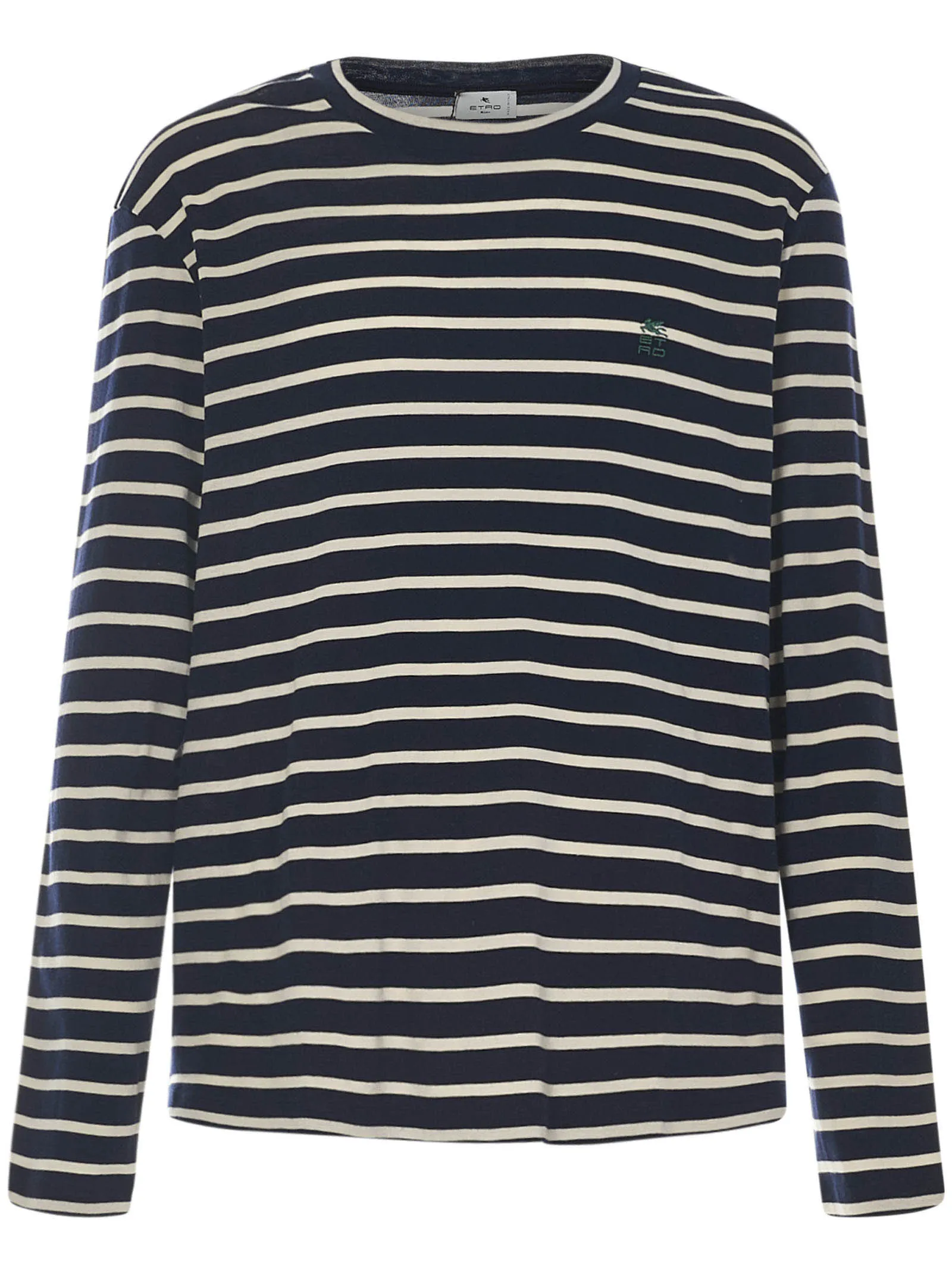 Etro Logo Embroidered Striped Crewneck T-Shirt
