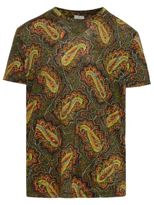 Etro Paisley Printed Crewneck T-Shirt