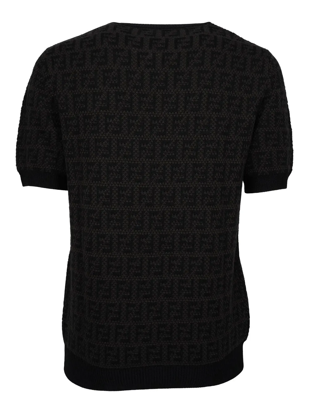 Fendi Monogram Short-Sleeved Knit T-Shirt