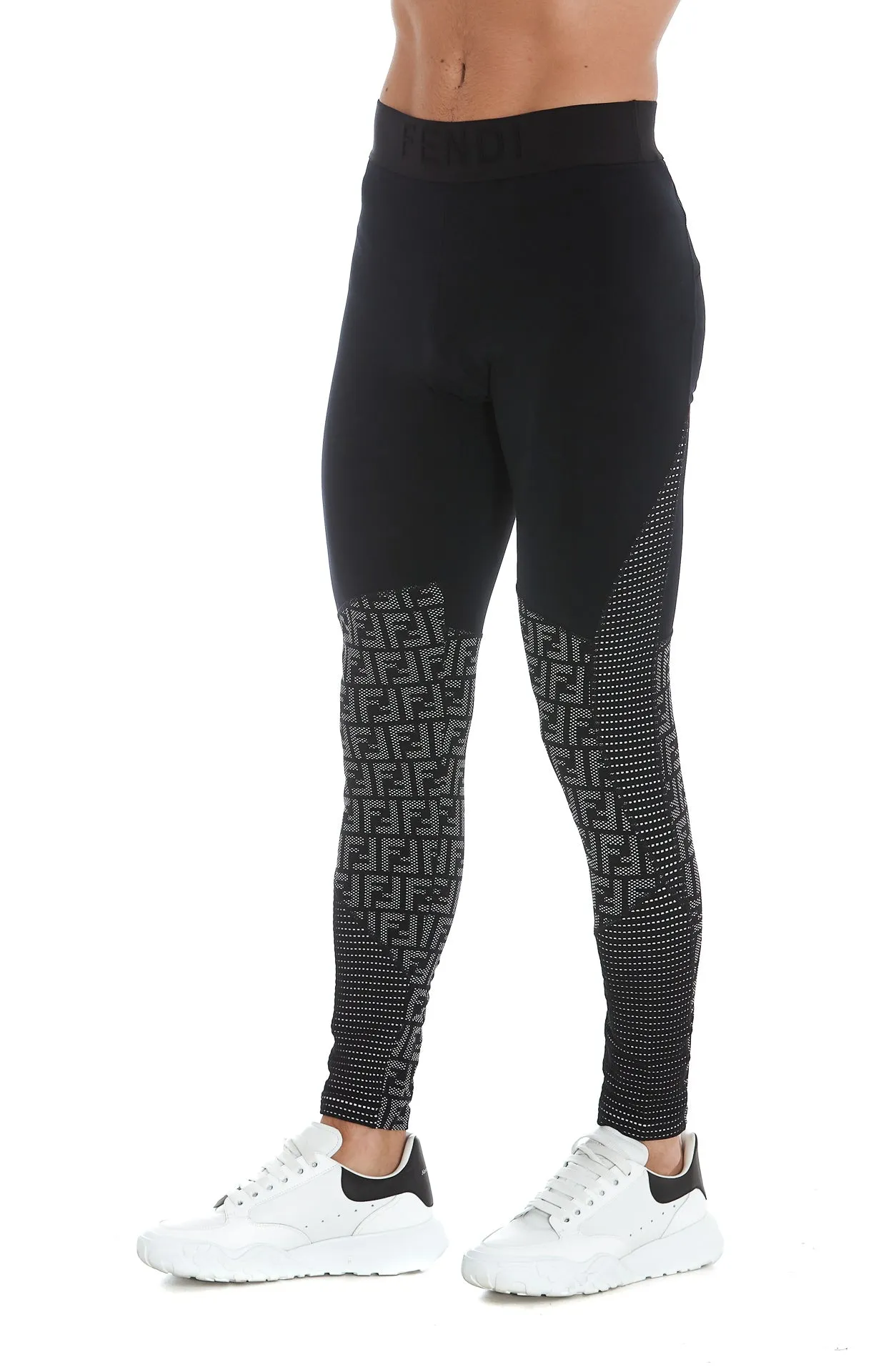 Fendi Two-Tone FF Motif Leggings