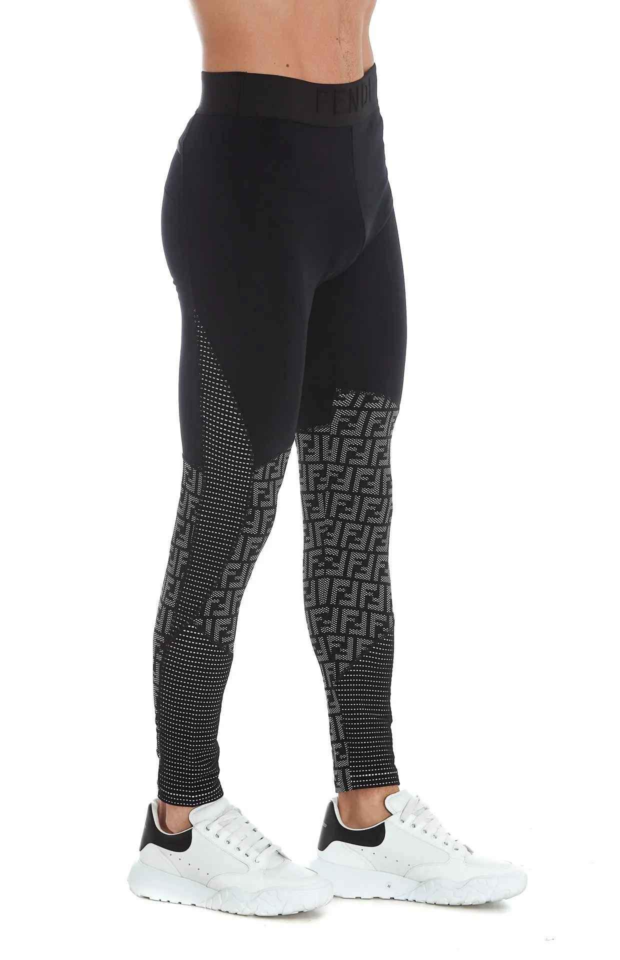 Fendi Two-Tone FF Motif Leggings