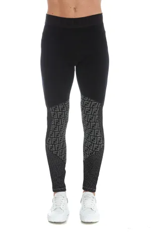 Fendi Two-Tone FF Motif Leggings