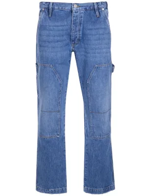 Frame Straight Leg Buttoned Jeans