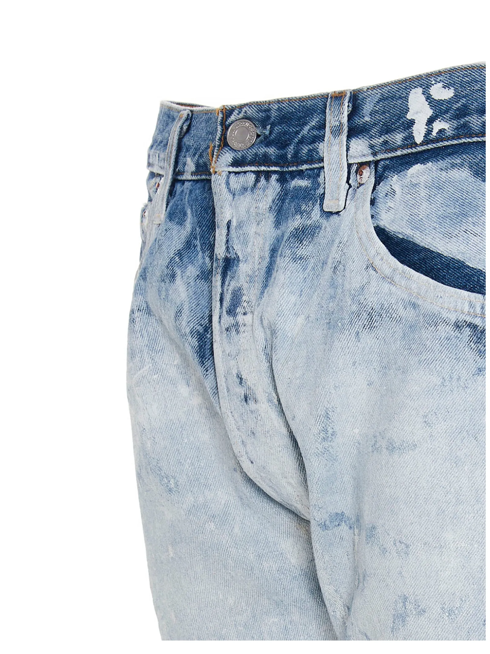 Gallery Dept. Bleached Effect Straight Leg Jeans
