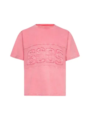GCDS Logo Detailed Crewneck T-Shirt