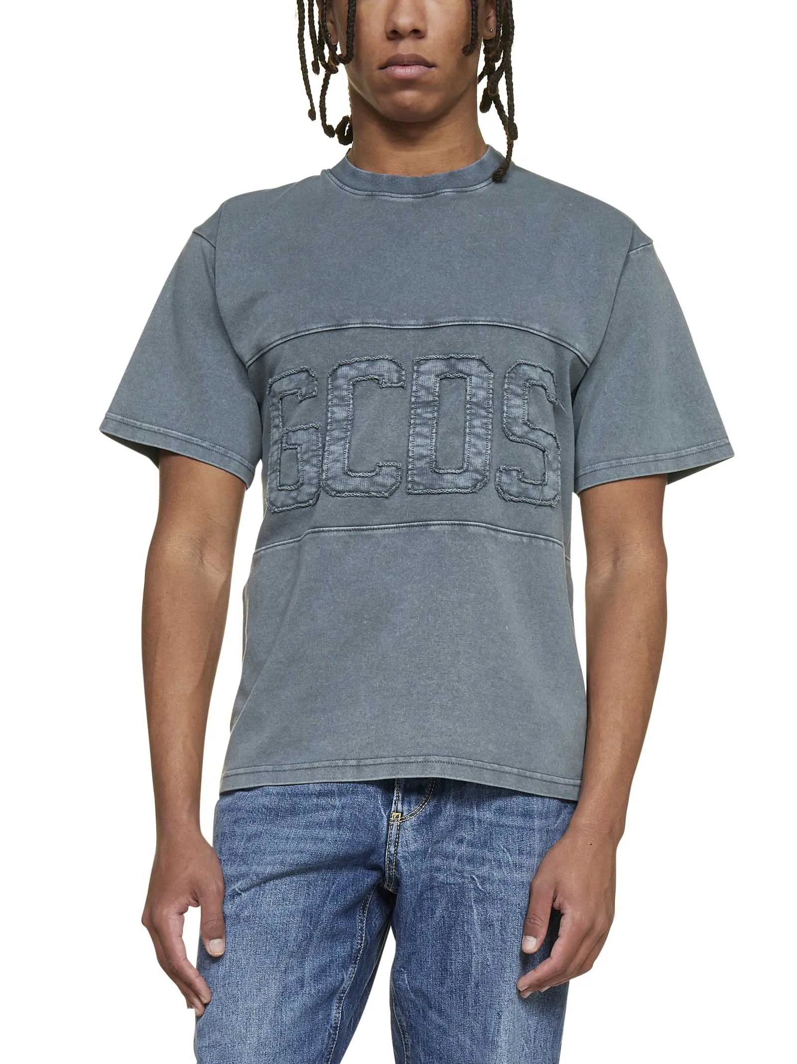 GCDS Logo Detailed Crewneck T-Shirt