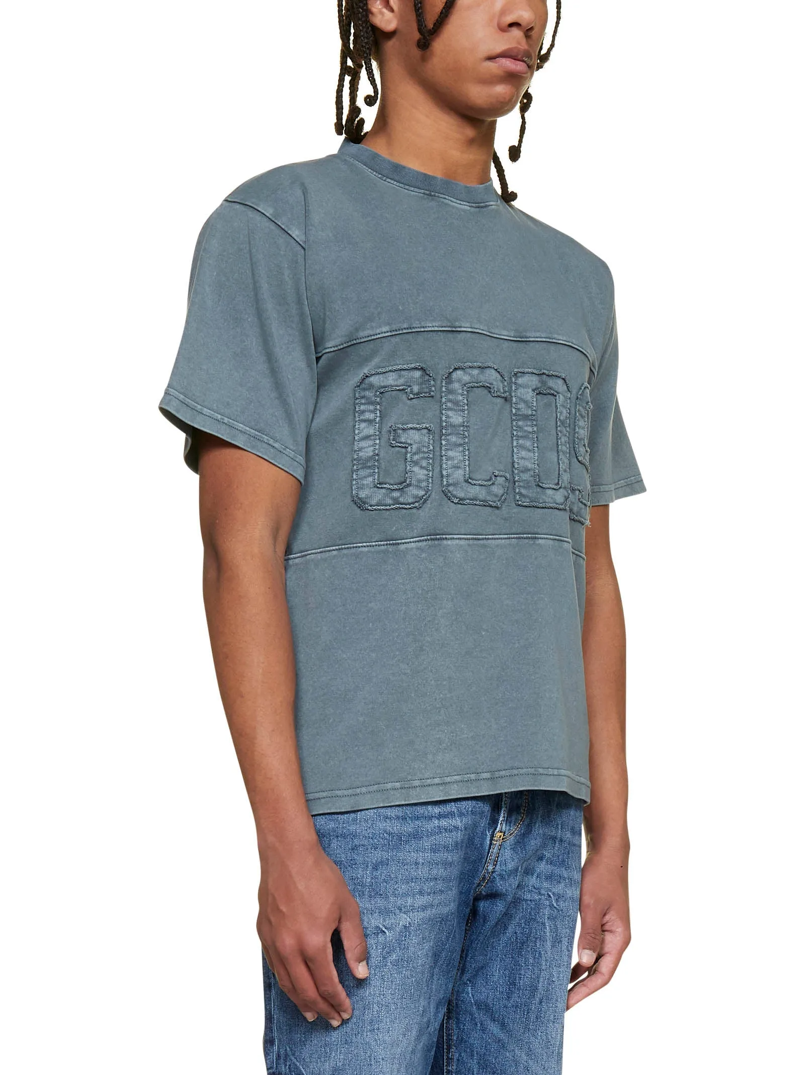 GCDS Logo Detailed Crewneck T-Shirt