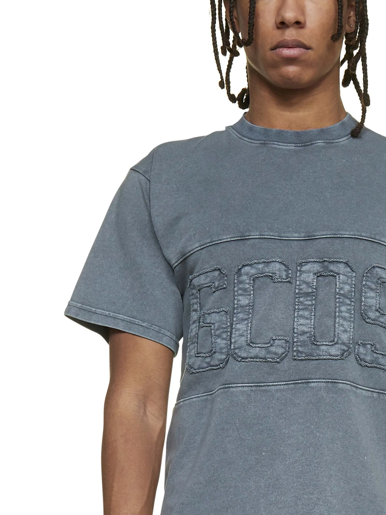 GCDS Logo Detailed Crewneck T-Shirt