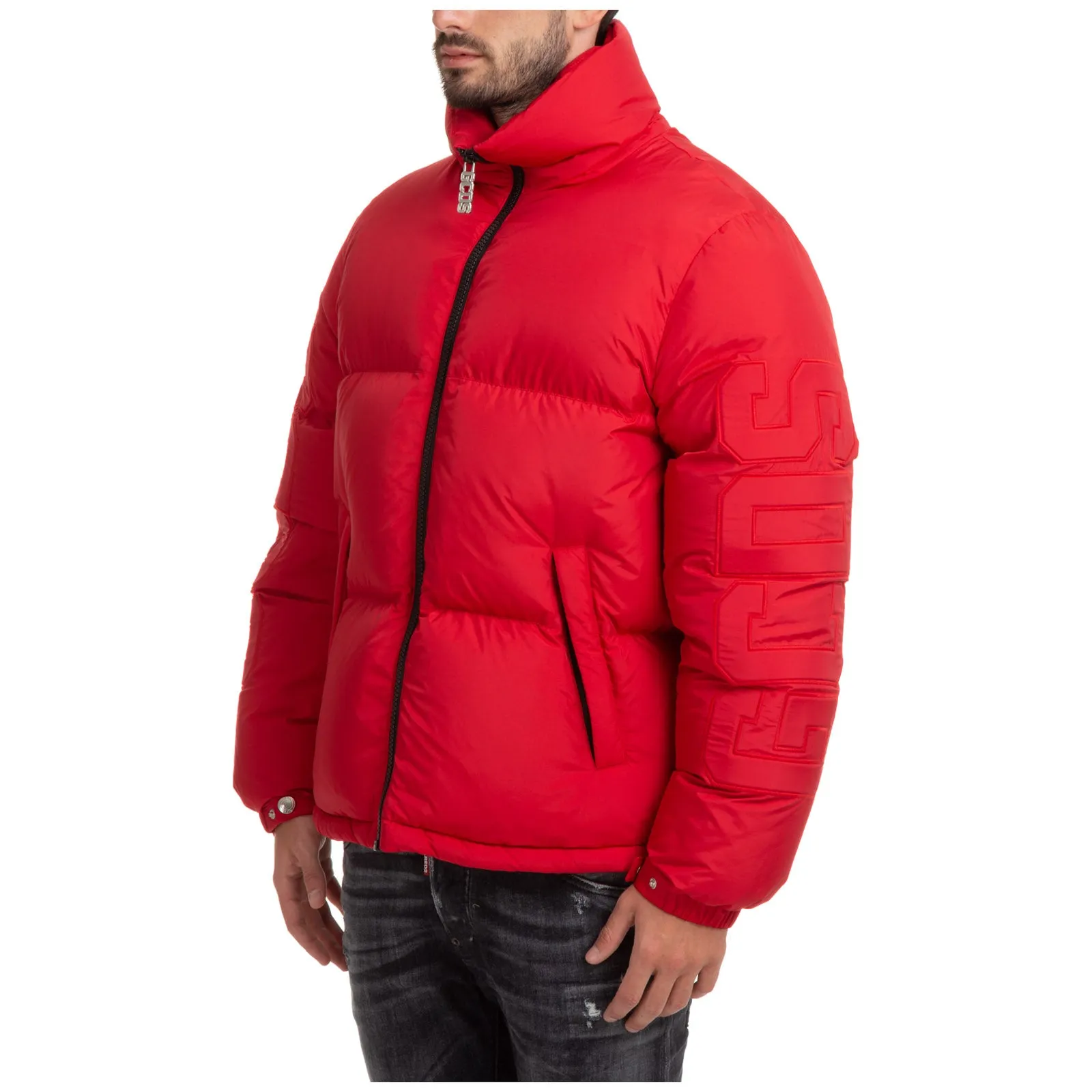 GCDS Logo Embroidered Down Jacket