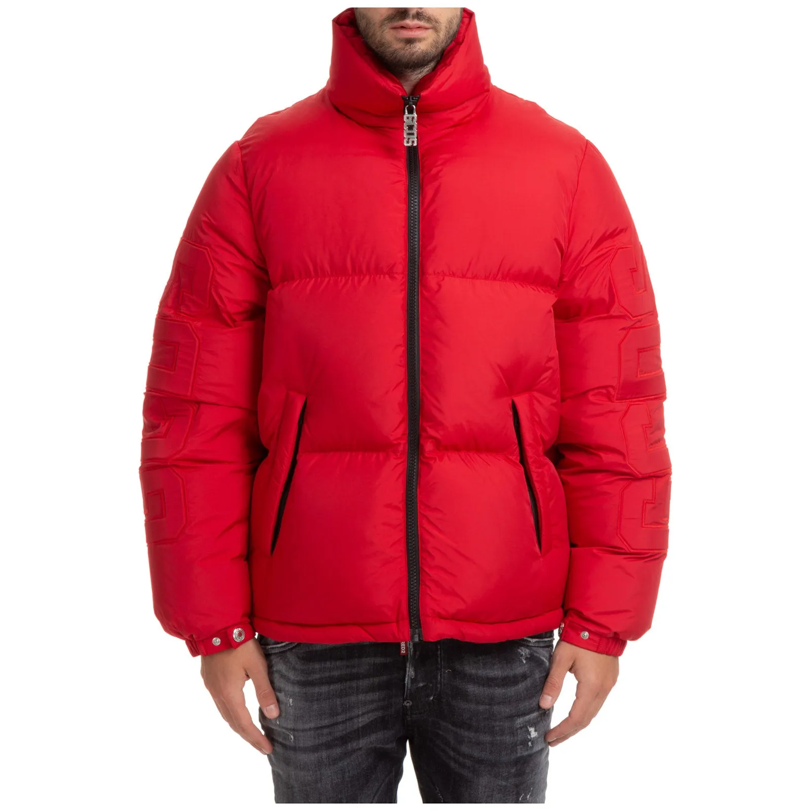 GCDS Logo Embroidered Down Jacket