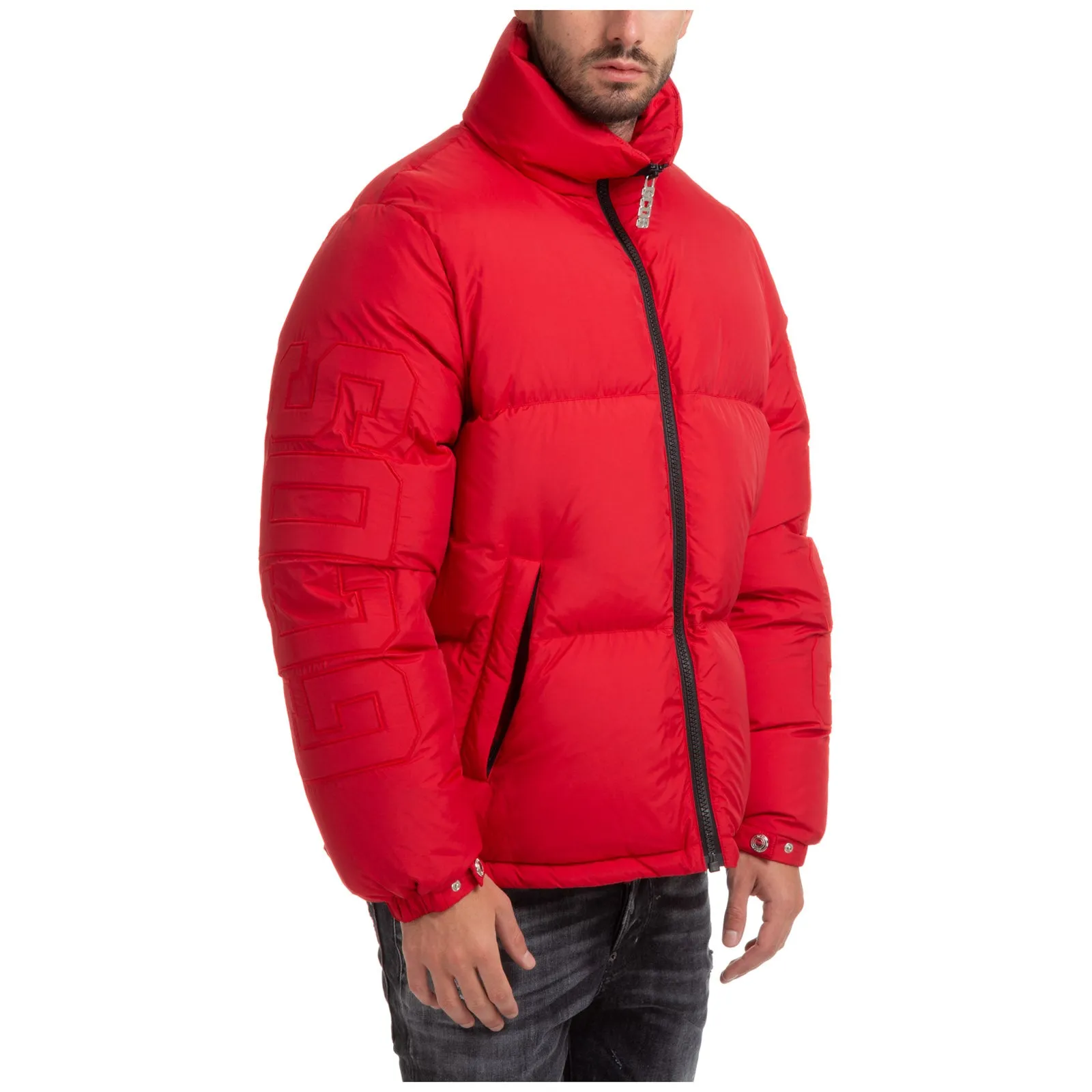 GCDS Logo Embroidered Down Jacket