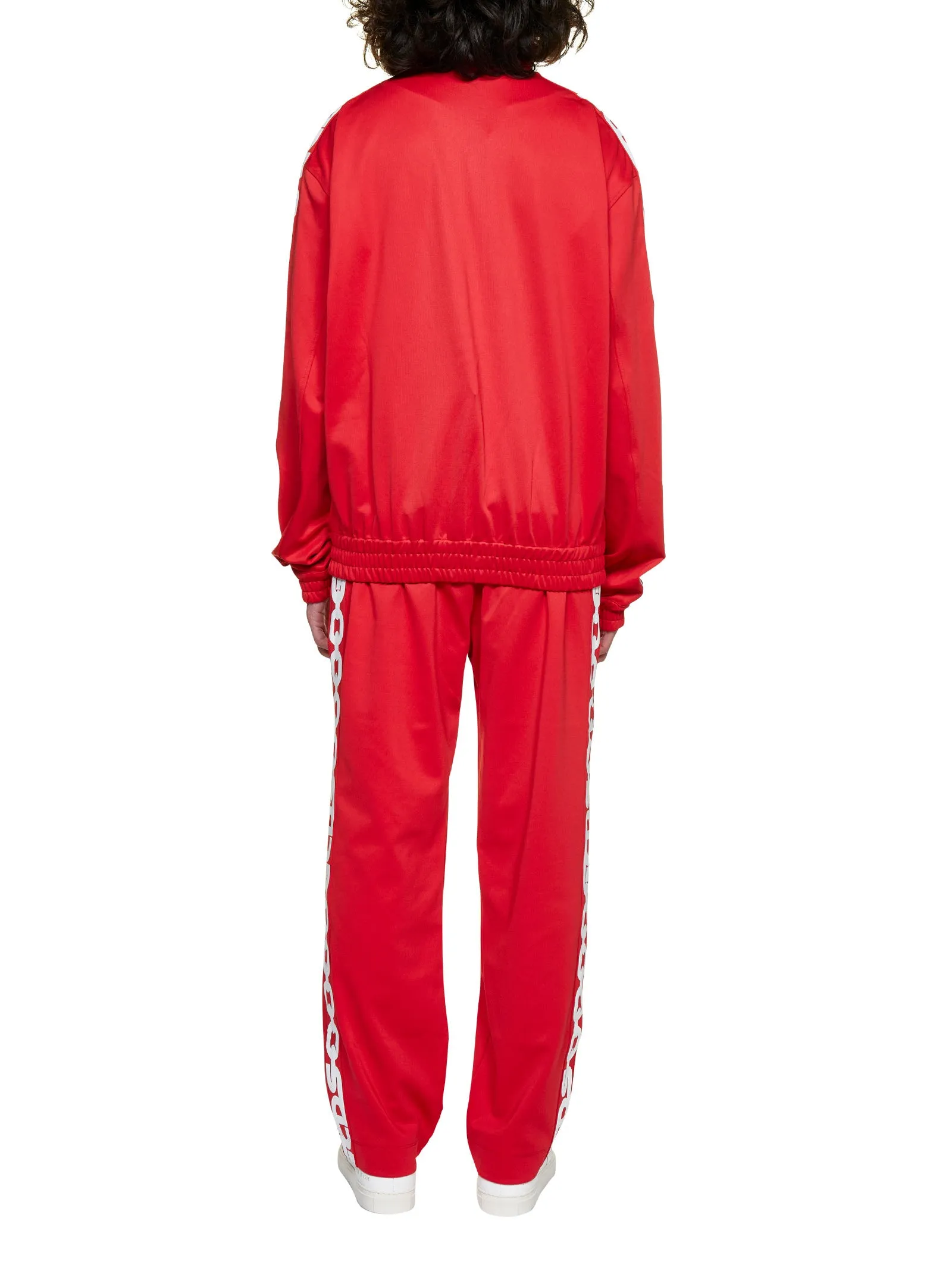 GCDS Logo Printed Funnel Neck Zipped Jacket