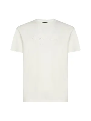 Giorgio Armani Logo Embroidered Crewneck T-Shirt