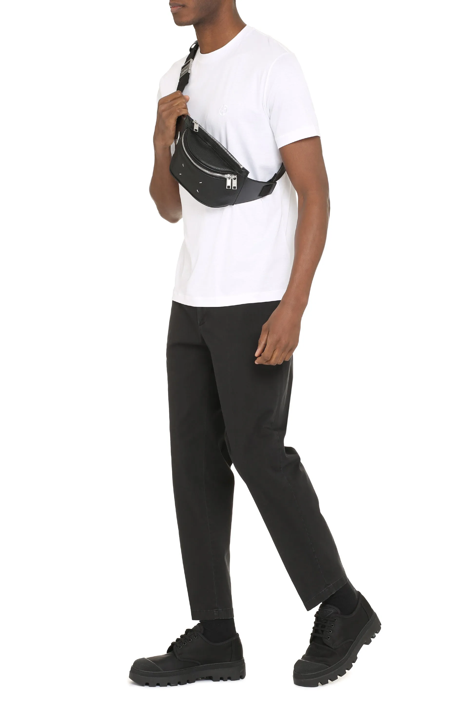 Giorgio Armani Logo Embroidered Crewneck T-Shirt